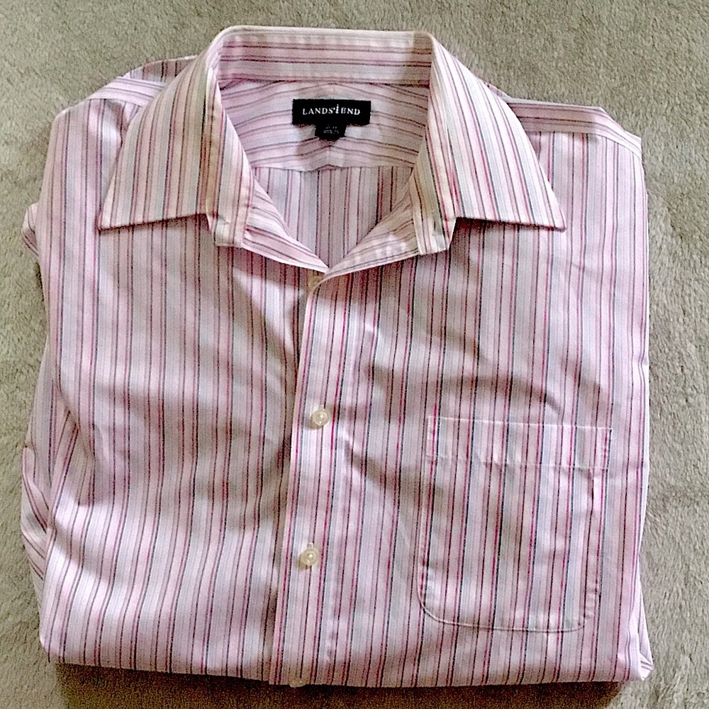 Lands End Dress Shirt 32-33 16 1/2